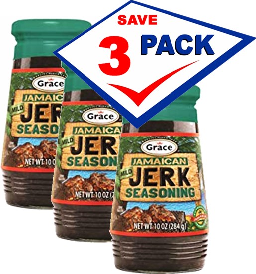 Grace Jamaican  Jerk Seasoning Mild  10 oz Pack of 3